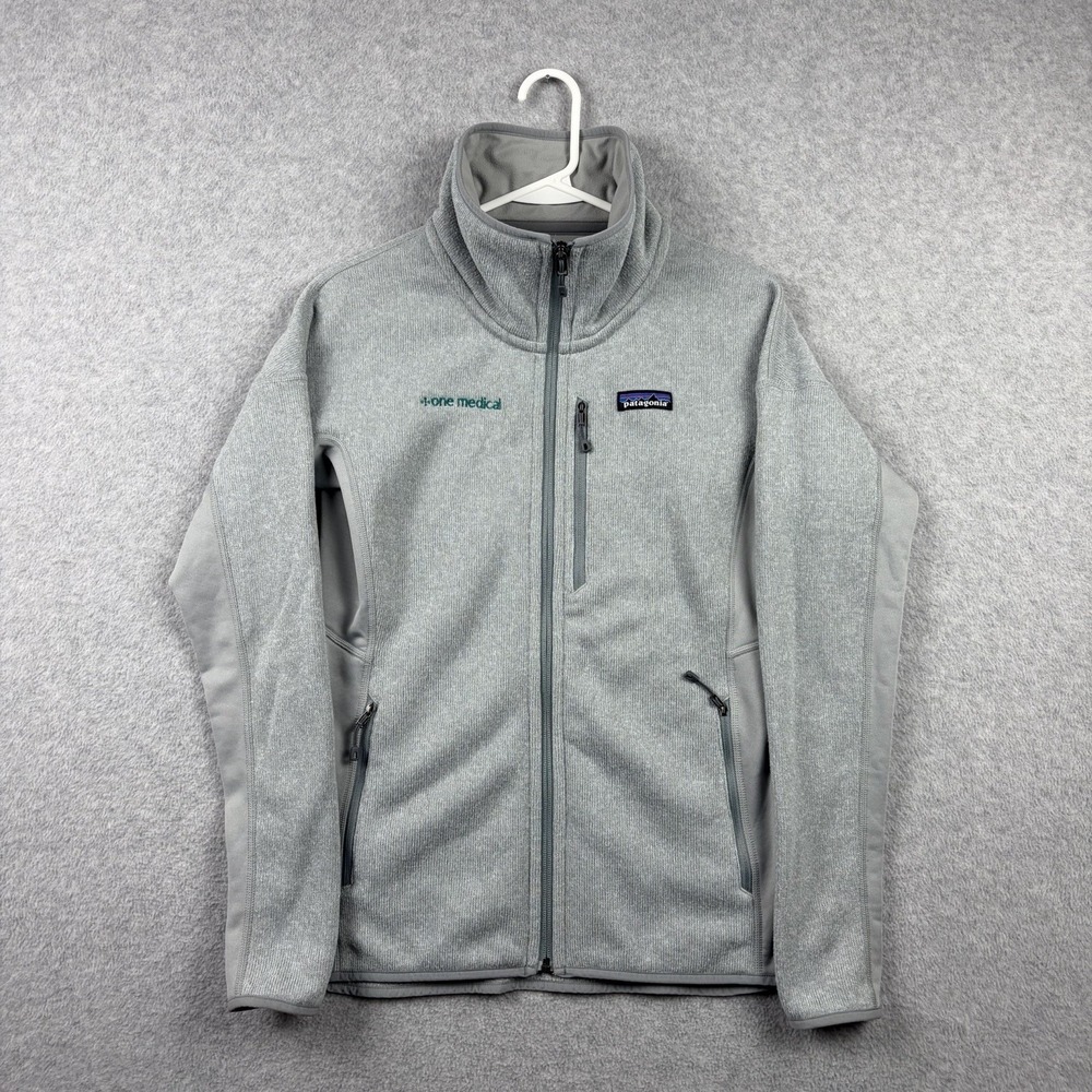 Patagonia Performance Better Sweater Women's Medium Gray Fleece Full Zip Logo